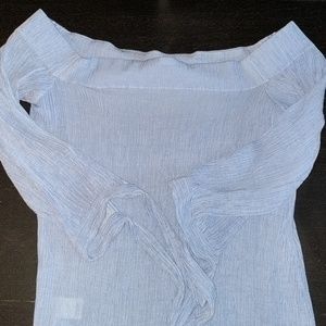 Ann Taylor off shoulder tie sleeve top